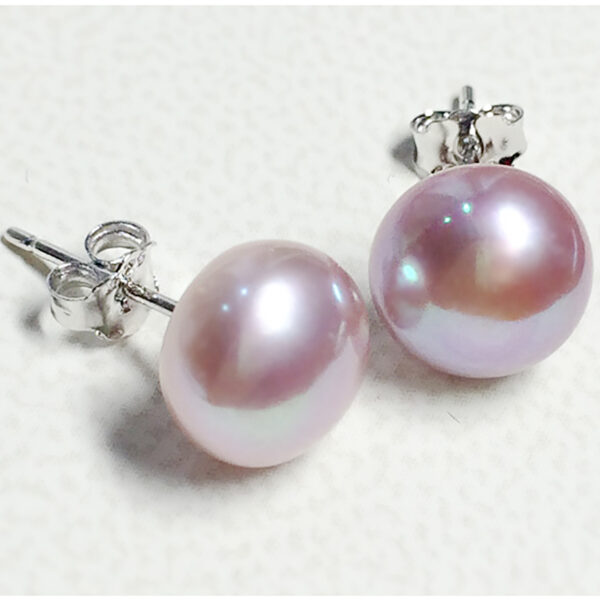 Classic Pearl Stud Earrings - Image 5