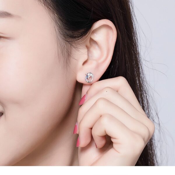 Shiny Unicorn Stud Earrings - Image 3