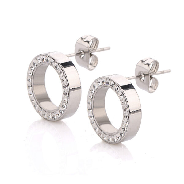 Round Crystal Stud Earrings