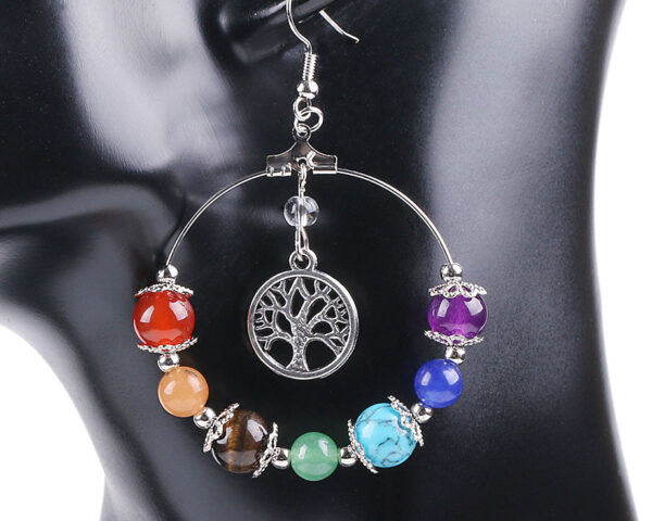 Bohemian Tree of Life Women's Copper Drop Earrings - Image 3