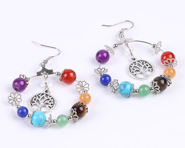 Bohemian Tree of Life Women's Copper Drop Earrings - Image 4