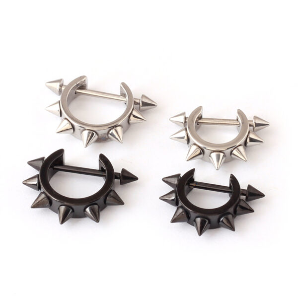Punk Style Spikes Stud Earrings - Image 3