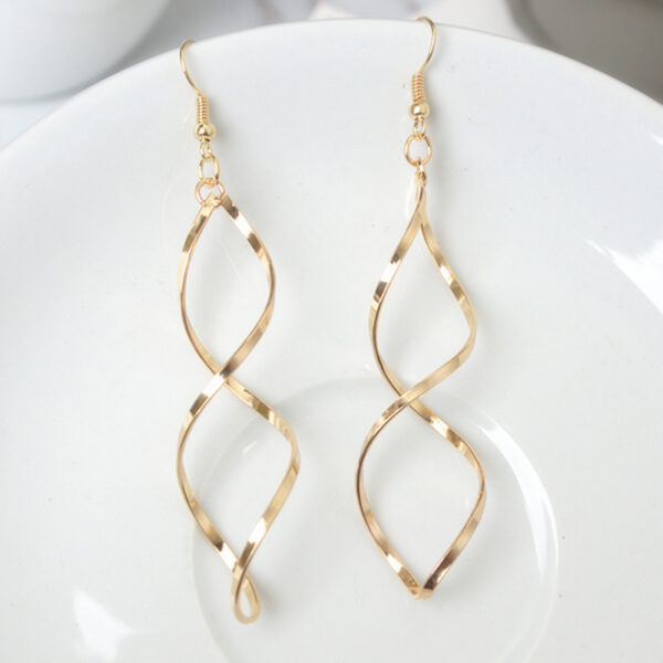 Double Loop Drop Earrings - Image 3
