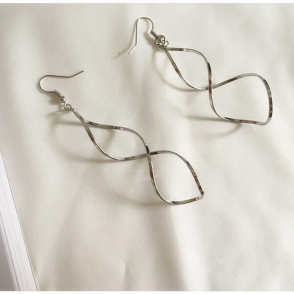 Double Loop Drop Earrings - Image 5