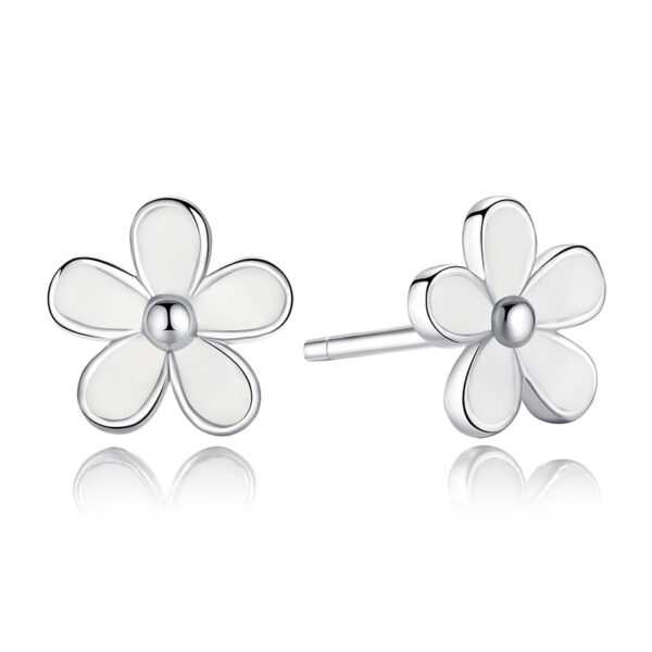 Enamel Daisy Stud Earrings