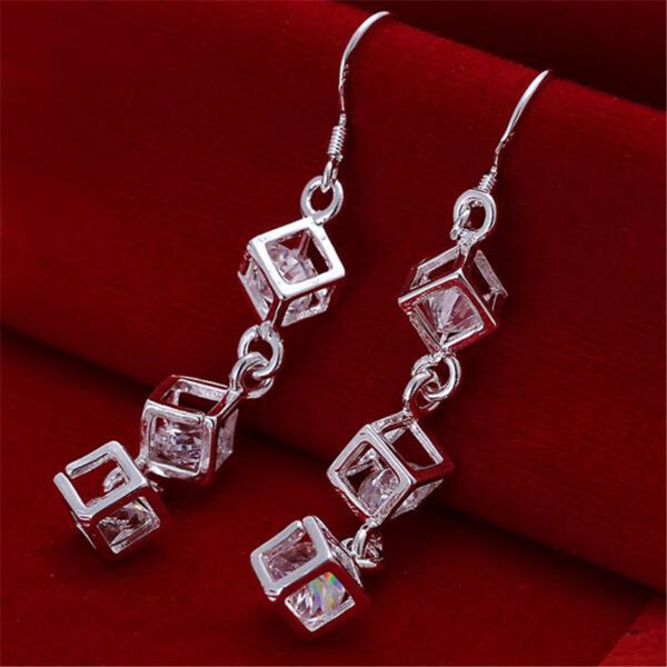 Women's Cubic Dangle Earrings - Image 3