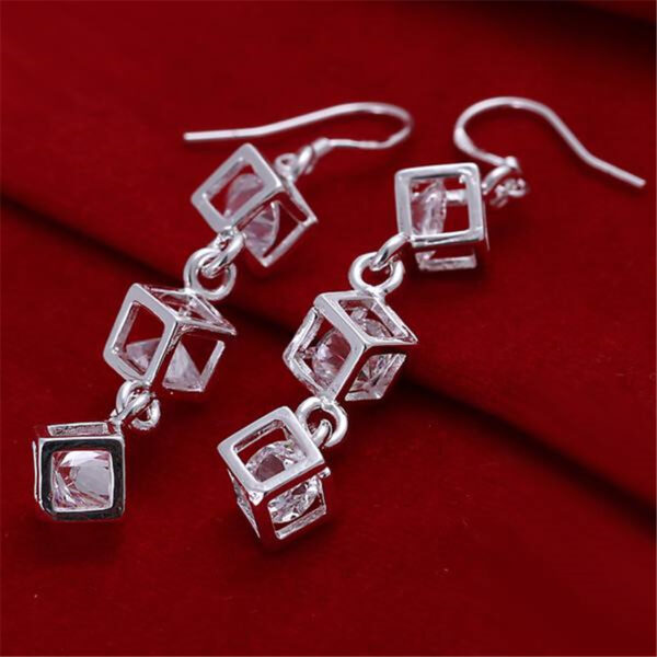 Women's Cubic Dangle Earrings - Image 4