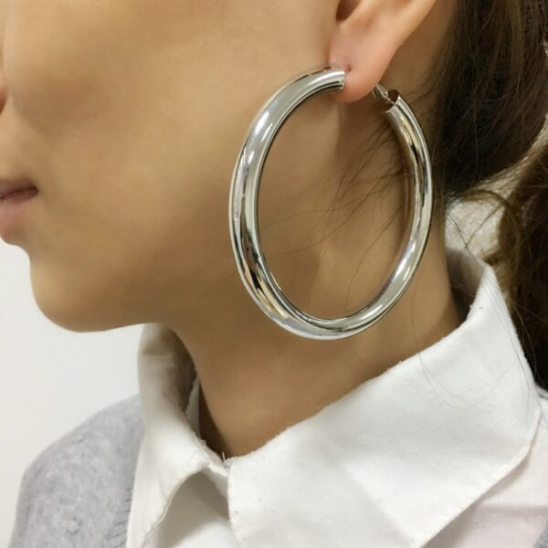 Large Ring Hoop Earrings - Image 6