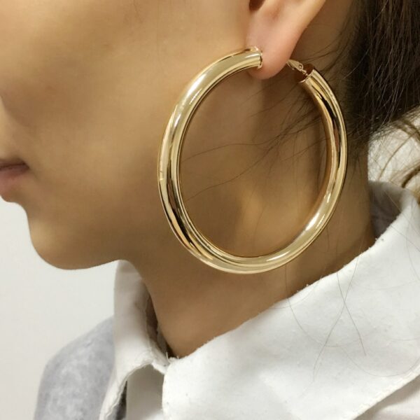 Large Ring Hoop Earrings - Image 5