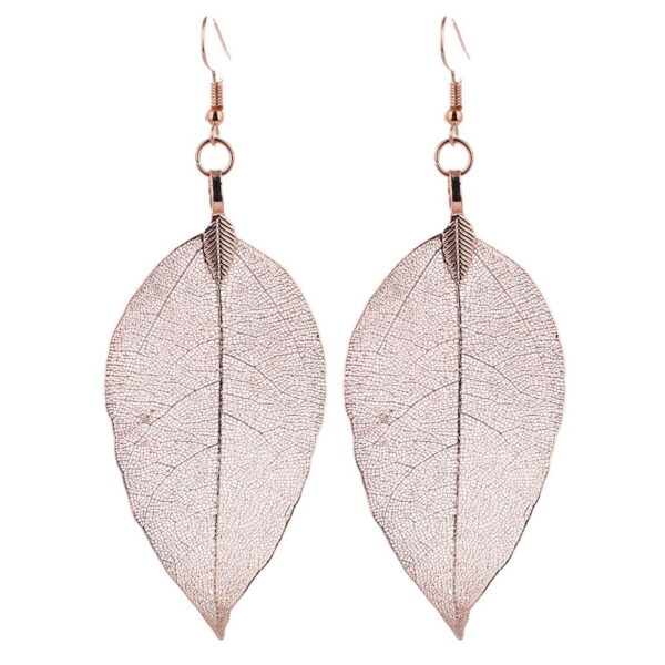 Translucent Leaf Drop Earrings - Image 4