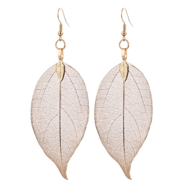Translucent Leaf Drop Earrings - Image 5