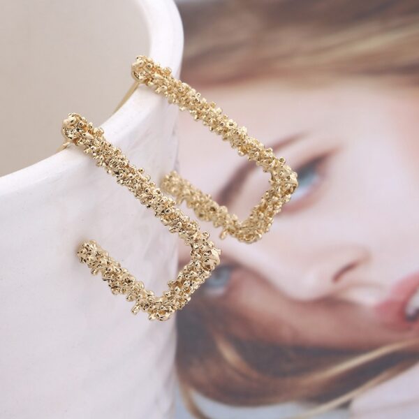 Women's Frozen Hoop Earrings - Image 6