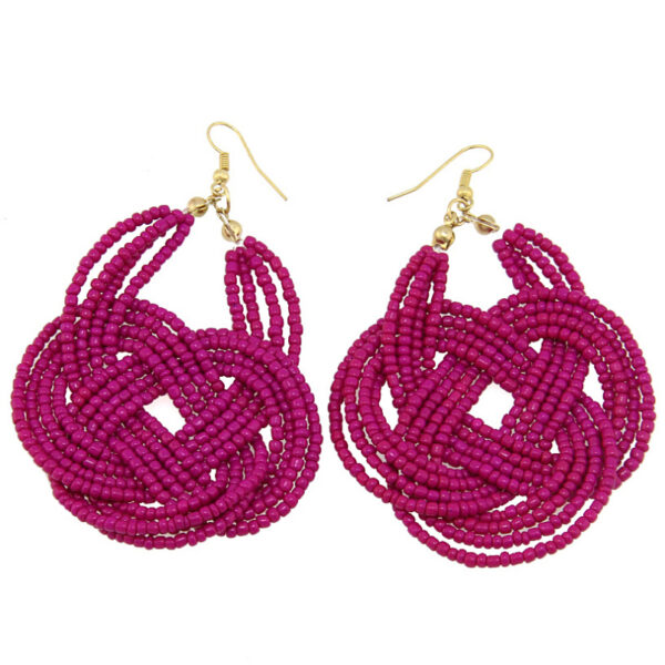 Women's Colorful Beaded Earrings - Image 3