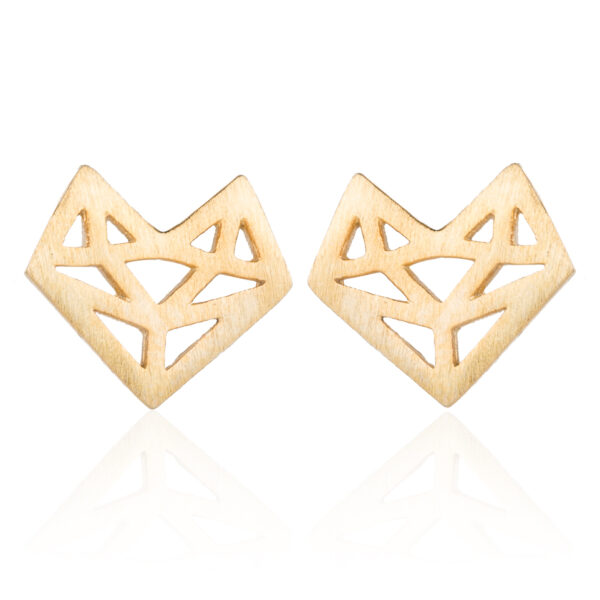 Origami Fox Stud Earrings