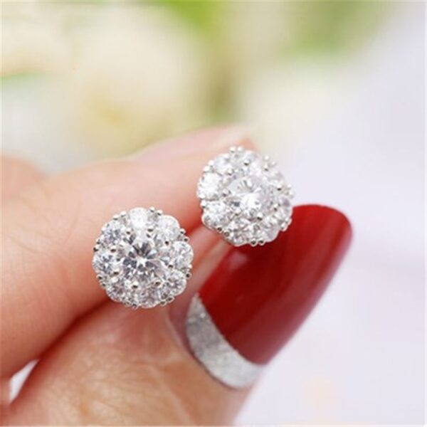 925 Silver Women's Stud Earrings - Image 3