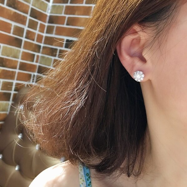 925 Silver Women's Stud Earrings - Image 4