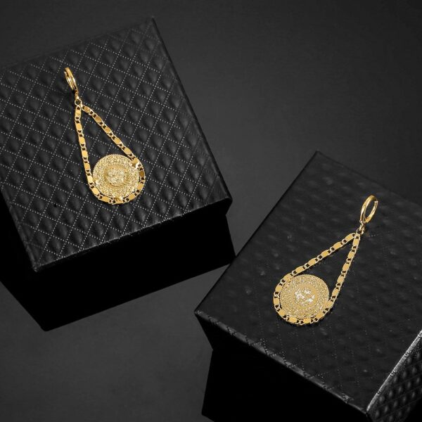 Women's Golden Coin Muslim Earrings - Image 5