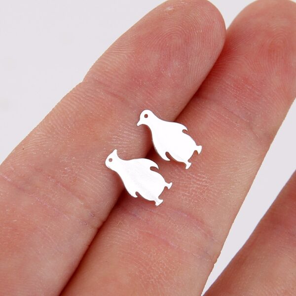 Penguin Shaped Stud Earrings - Image 3