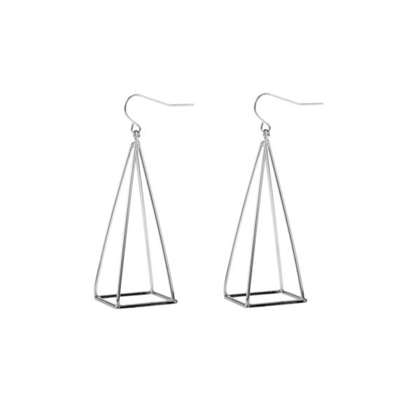 Women's Pyramid Shaped Drop Earrings - Image 7