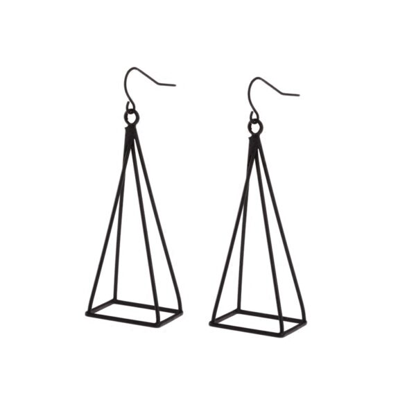 Women's Pyramid Shaped Drop Earrings - Image 5