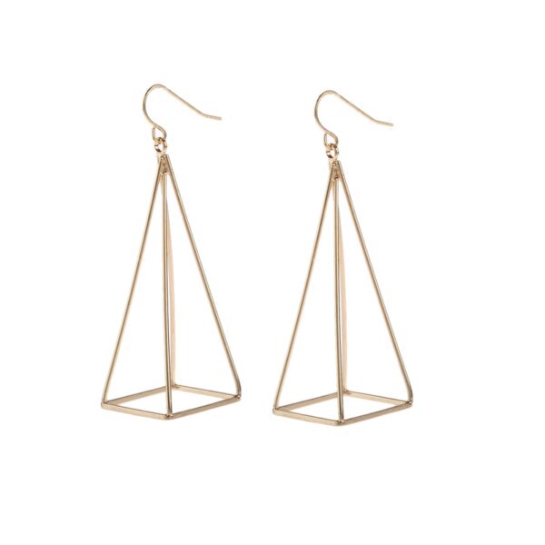 Women's Pyramid Shaped Drop Earrings - Image 6