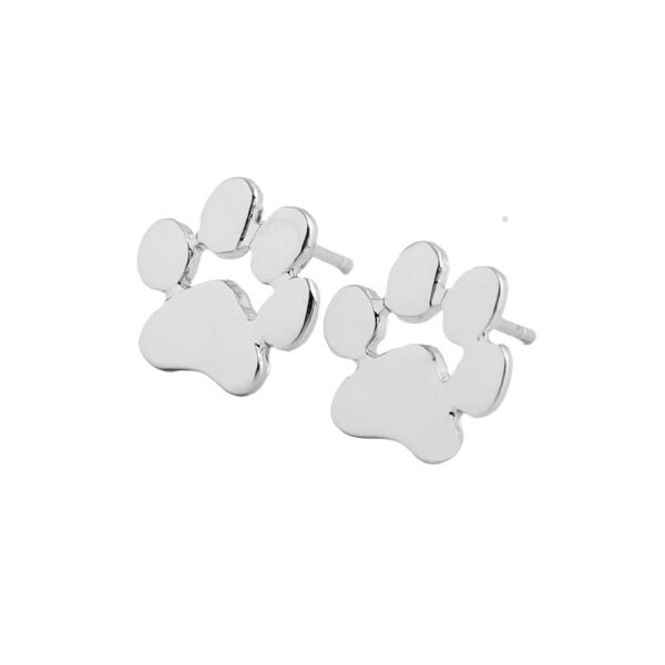 Animal's Paw Print Stud Earrings - Image 4