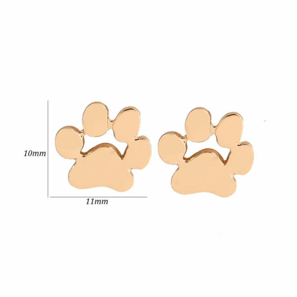 Animal's Paw Print Stud Earrings - Image 6