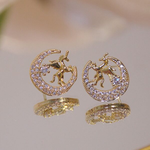 Trendy Cute Crystal Stud Earrings - Image 3