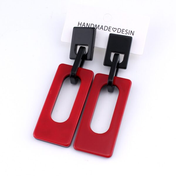 Stylish Geometrically Shaped Drop Earrings