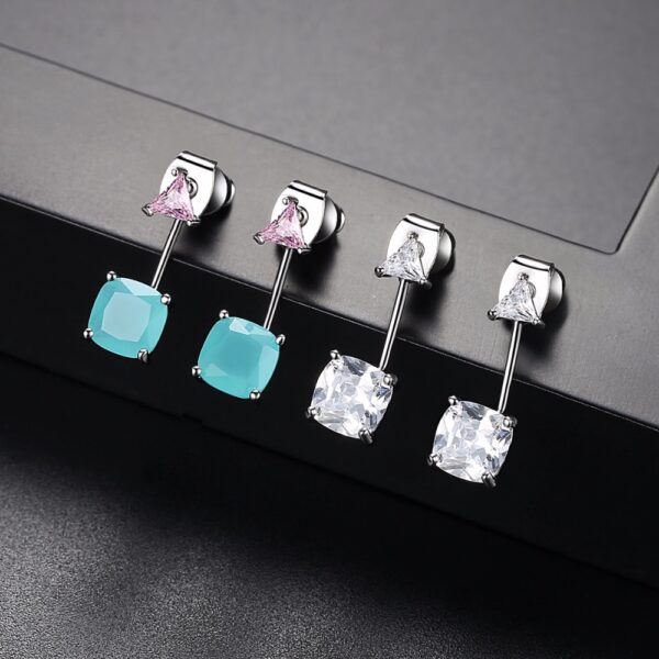 Fashion Geometric Crystal Stud Earrings for Women - Image 5