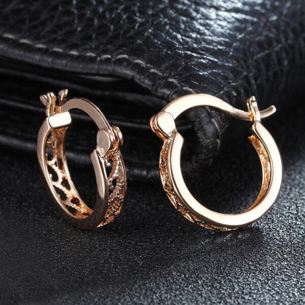 Small Gold Hoop Earrings for Women - Image 2