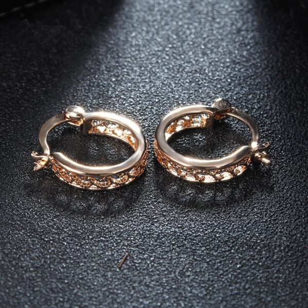 Small Gold Hoop Earrings for Women - Image 3