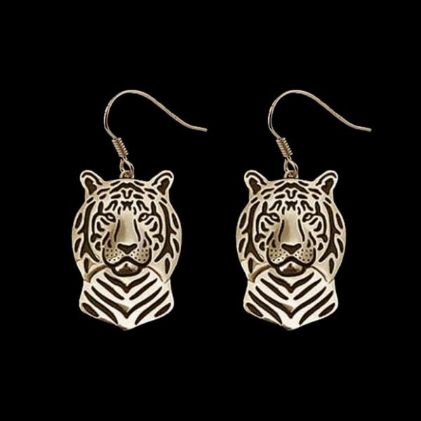 Alloy Tiger Shaped Earrings - Image 2