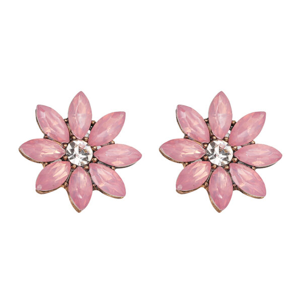Luxury Retro Crystal Opal Stone Women's Stud Earrings - Image 7