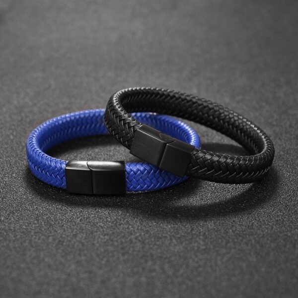 Men's Simple Leather Bracelet - Image 5