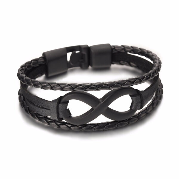 Men's Multilayered Infinity Design Charm Bracelet - Image 5