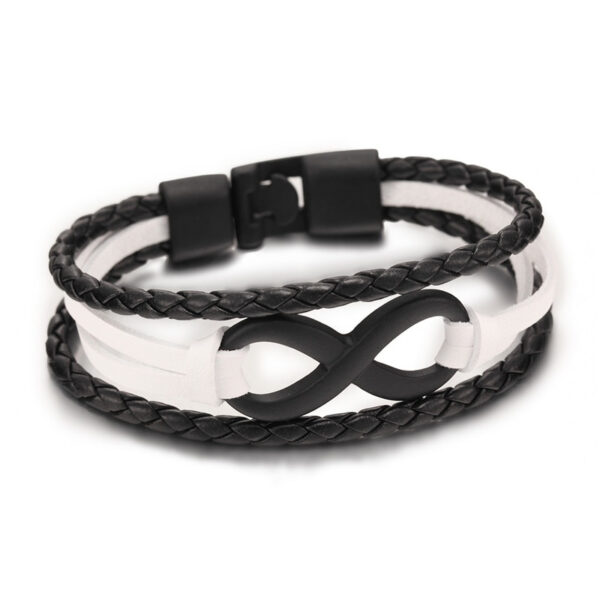 Men's Multilayered Infinity Design Charm Bracelet - Image 8