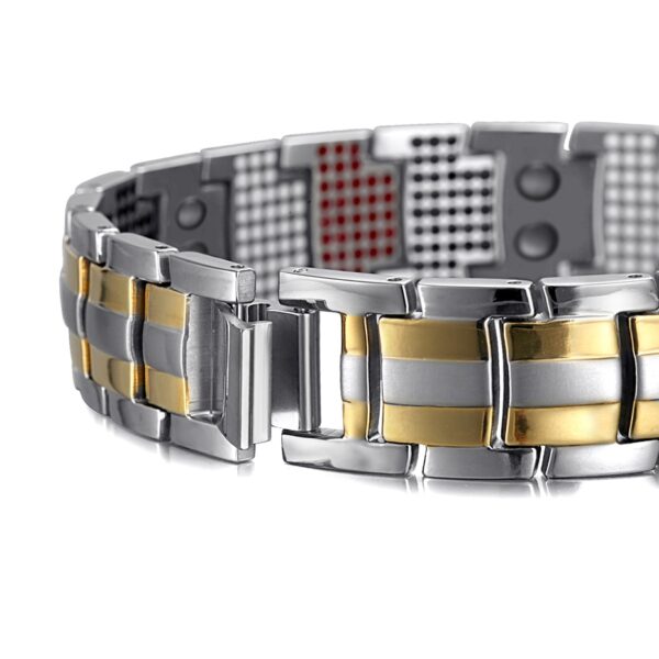 Men's Silver Magnetic Bracelet - Image 3