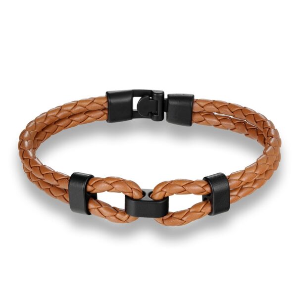 Men's Leather Chain Bracelets - Image 7