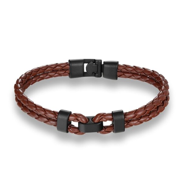 Men's Leather Chain Bracelets - Image 6