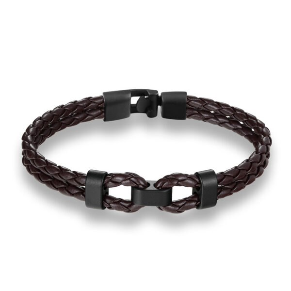 Men's Leather Chain Bracelets - Image 5