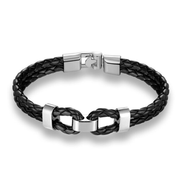 Men's Leather Chain Bracelets - Image 4