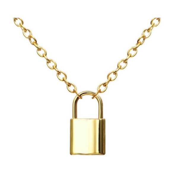 Women's Chain with Lock Pendant - Image 3