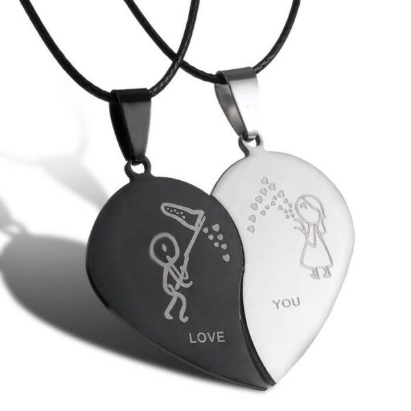 Men's and Women's Broken Heart Necklace