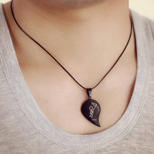 Men's and Women's Broken Heart Necklace - Image 5
