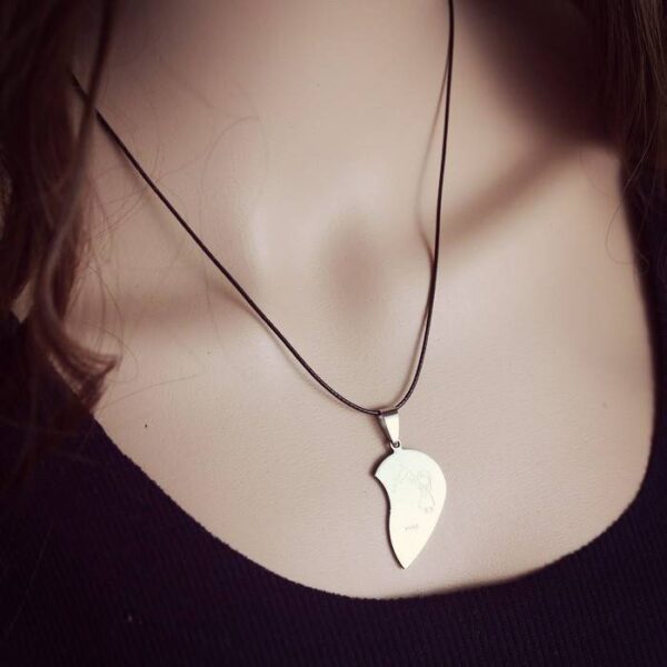 Men's and Women's Broken Heart Necklace - Image 6