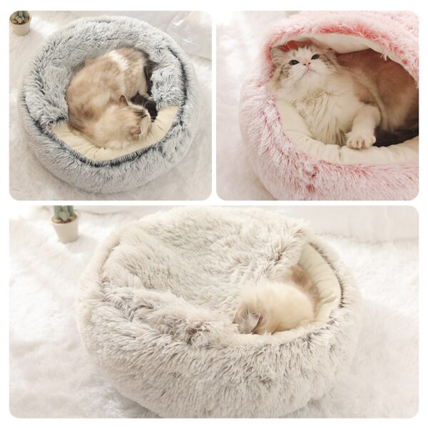 Cats Round Plush Bed - Image 5