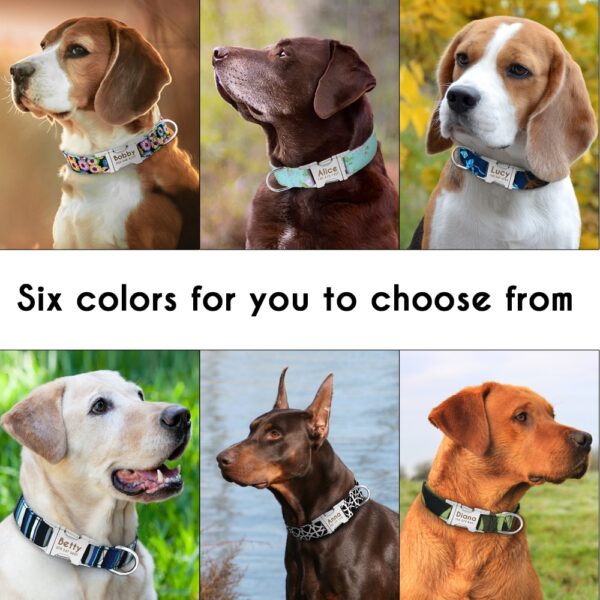 Dog Personalized Nylon Collar - Image 6