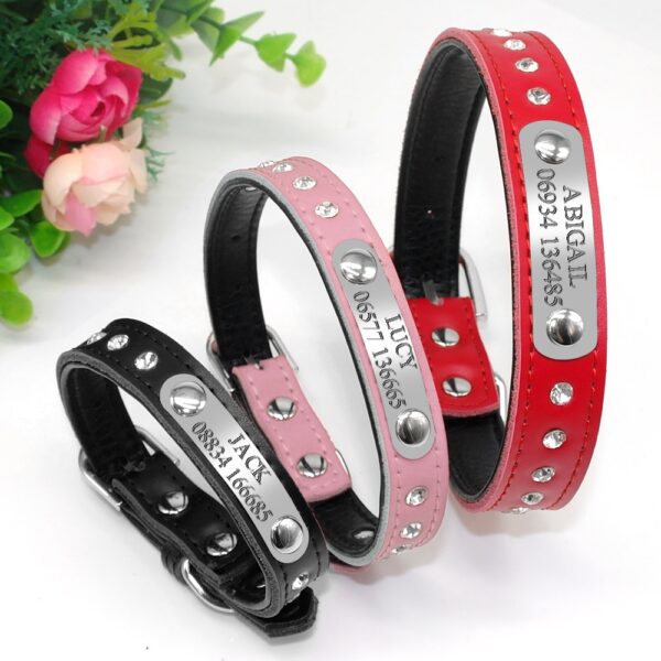 Pet Personalized Leather Collar - Image 5
