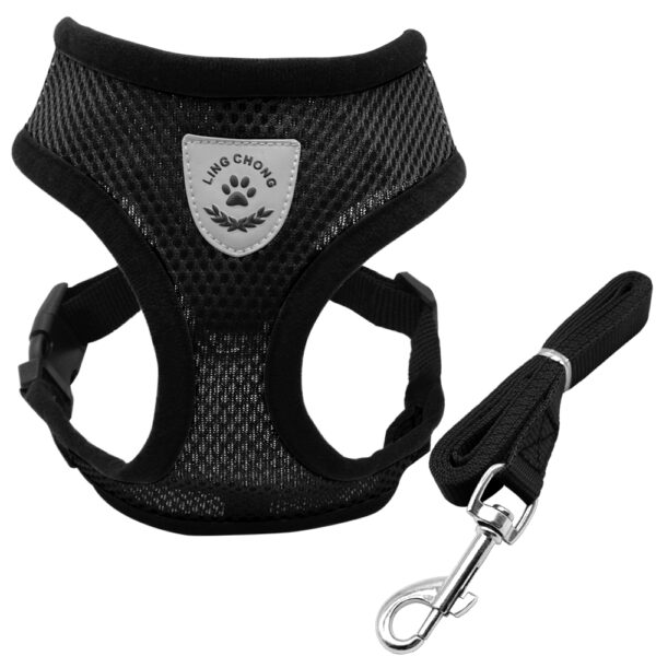 Soft Breathable Nylon Dog Harness and Leash Set - Image 4